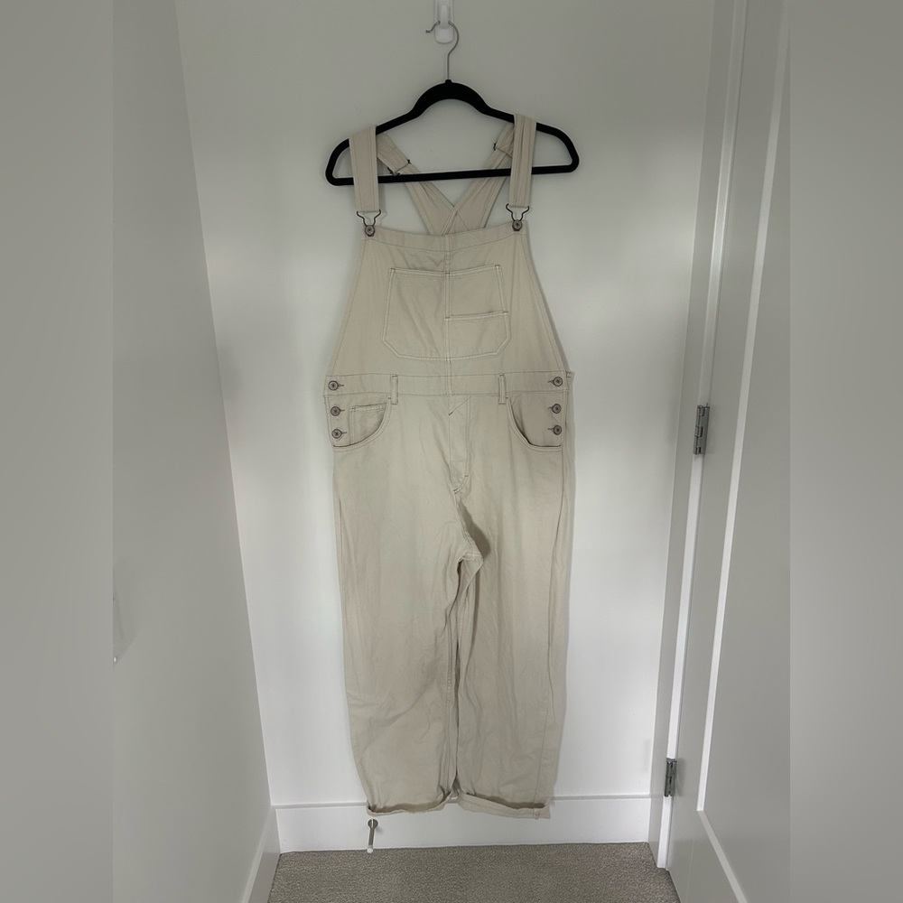 We The Free Ziggy Denim Overalls parchment color - Picture 3 of 11
